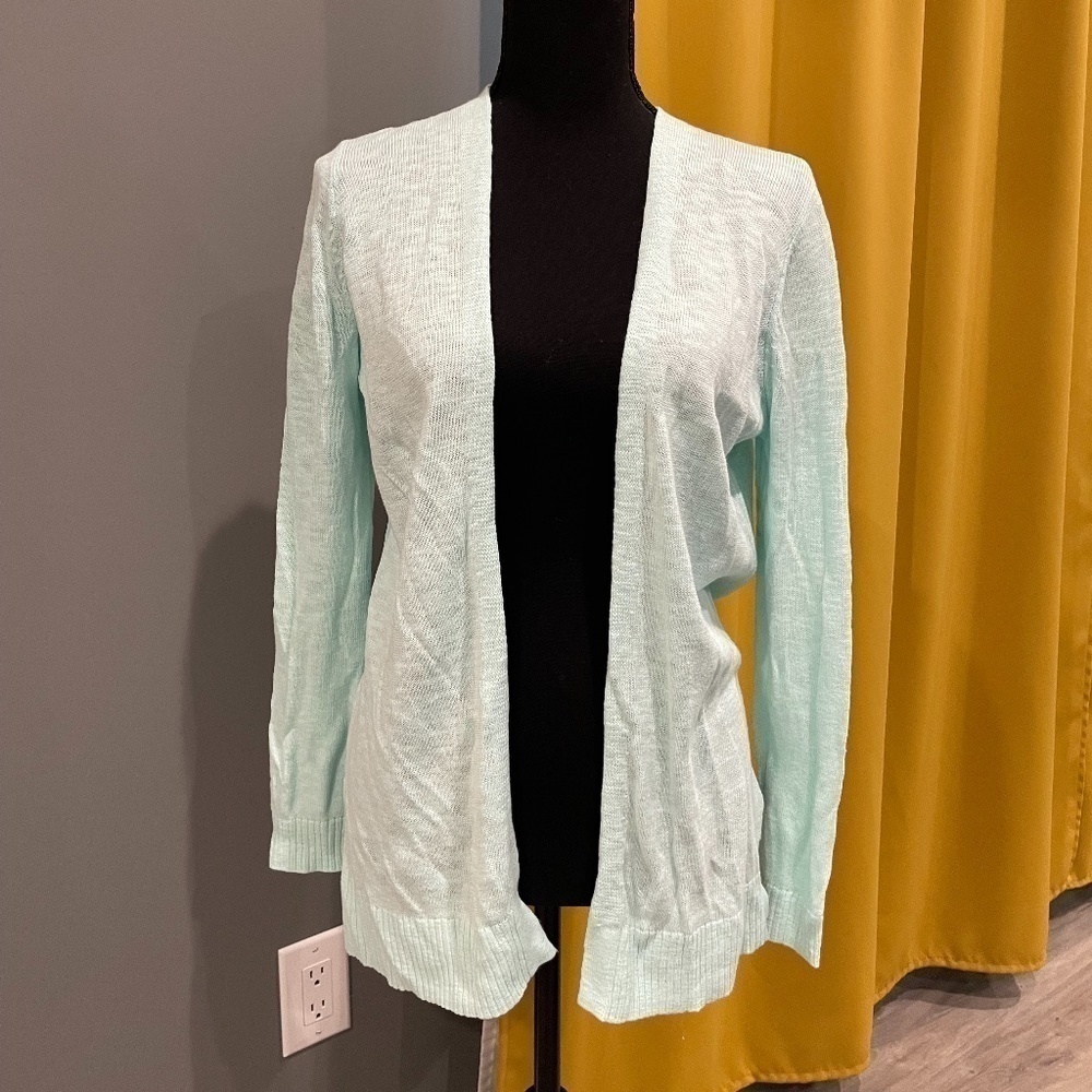 Gap Lightweight Blue Long Sleeve Open Front Cardigan